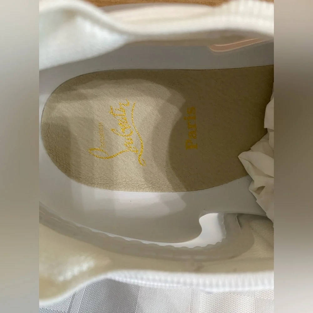 Christian Louboutin Arpoador Flat, Leather, Suede,Men’s Sneakers,Wht, EU43/US 10 - Picture 9 of 16